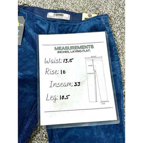 Rock And Roll Denim Bargain Bell Pants Women's 27x34 Pull On Flare Corduroy - Picture 8 of 13